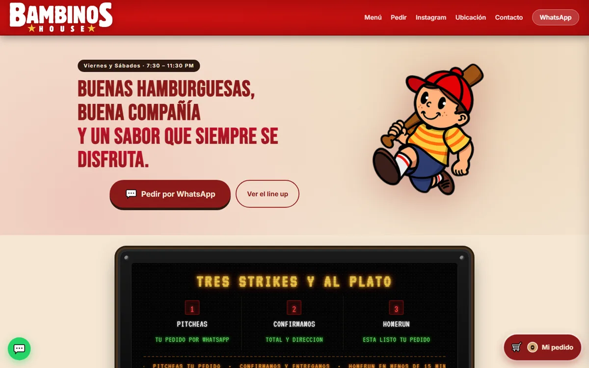 Sitio web de Bambinos House