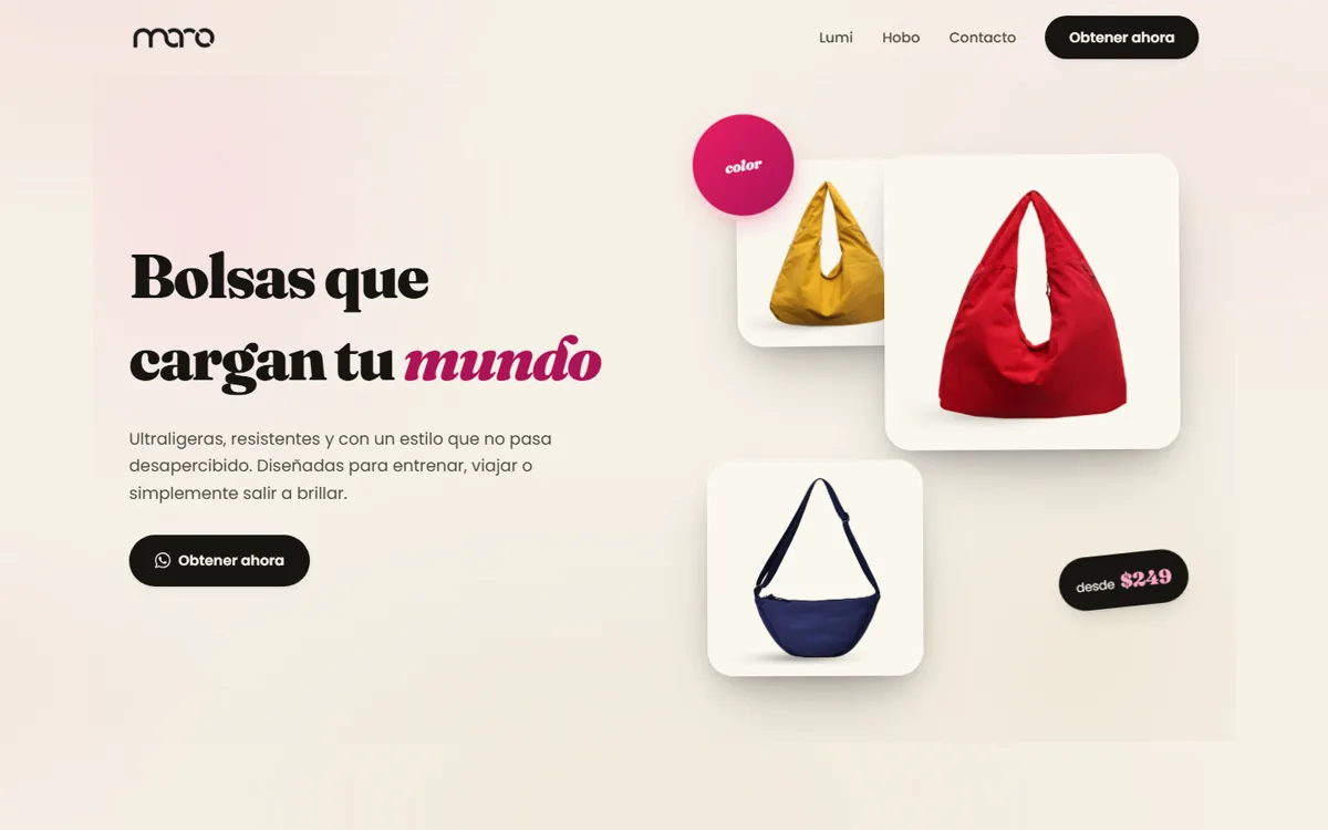 Tienda en línea Maro
